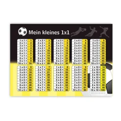 1x1 Lernposter | Fußball schwarz-gelb