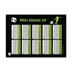 1x1 Lernposter | Fußballspieler grün