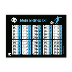 1x1 Lernposter | Fußballspieler blau