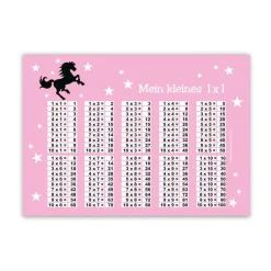 1x1 Lernposter | Wildpferd - rosa