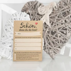 52x Postkarten mit INDIVIDUELLEN Fragen als Hochzeitsspiel