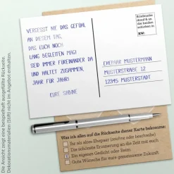 52x Postkarten mit INDIVIDUELLEN Fragen als Hochzeitsspiel