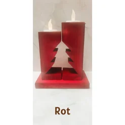 2x Teelicht Weihnachtsdeko