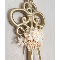 XL Deko Schlüssel mit Trockenblumen zur Hochzeit, Jubiläum oder zum Einzug