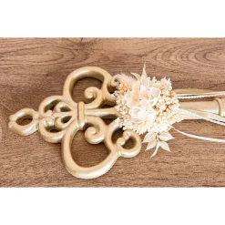 XL Deko Schlüssel mit Trockenblumen zur Hochzeit, Jubiläum oder zum Einzug