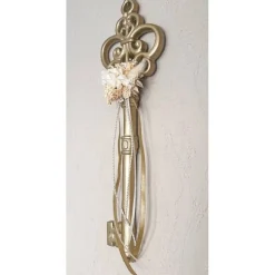 XL Deko Schlüssel mit Trockenblumen zur Hochzeit, Jubiläum oder zum Einzug