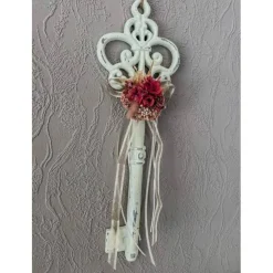 XL Deko Schlüssel mit Trockenblumen zur Hochzeit oder zum Einzug