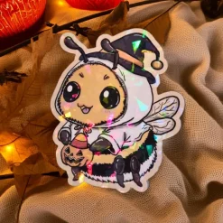 XL Halloween-Sticker „Hummel mit Kostüm“ – Extra großer Vinyl-Sticker