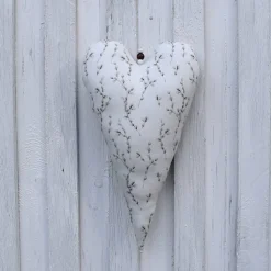 XL Stoffherz Weidenkätzchen Kranz