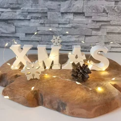 Xmas Buchstaben aus Raysin – Handgefertigte Weihnachtsdeko mit Elchmotiv