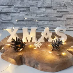 Xmas Buchstaben aus Raysin – Handgefertigte Weihnachtsdeko mit Elchmotiv