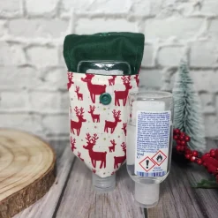X-Mas Desinfektionsmittel / Handgel - Tasche RUDOLF REINDEER - verstellbar & praktisch