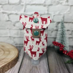 X-Mas Desinfektionsmittel / Handgel - Tasche RUDOLF REINDEER - verstellbar & praktisch