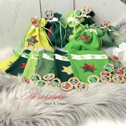 XXL Adventskalender Säckchen 2023 selber füllen Geschenkbeutel handgefertigt