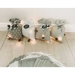 XXL Adventskalender zum Befüllen, Adventskalender mit großen Säckchen, Adventskalender für die ganze Familie