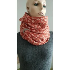 XXL Dreiecktuch  / Musselin Double Gauze / Rostrot mit weißen Regenbögen / Schaltuch / Halstuch/ Wickelschal/ Loop