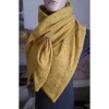 XXL Dreiecktuch  / Musselin Double Gauze / Senfgelb mit Regenbögen / Schaltuch / Halstuch/ Wickelschal/ Loop