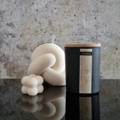 XXL Knotenkerze - Stylisch und Ästhetisch I Handgefertigte I Sojawachskerze I Geschenkidee I Wohnkultur