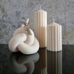 XXL Knotenkerze - Stylisch und Ästhetisch I Handgefertigte I Sojawachskerze I Geschenkidee I Wohnkultur