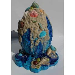 XXL Osterei MEERBLICK Maritimes Ostergeschenk ausgefallene Skulptur Ei Künstler-Ei Osterei Maritime Dekoration