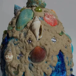 XXL Osterei MEERBLICK Maritimes Ostergeschenk ausgefallene Skulptur Ei Künstler-Ei Osterei Maritime Dekoration