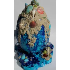 XXL Osterei MEERBLICK Maritimes Ostergeschenk ausgefallene Skulptur Ei Künstler-Ei Osterei Maritime Dekoration