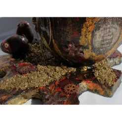 XXL Osterei VINTAGE Ostergeschenk Skulptur Ei Künstler-Ei Steampunk Gothic Industrial Style