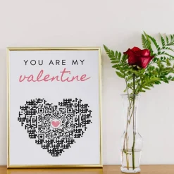 You are my valentine | Personalisiertes QrCode Bild | Valentinstag | Eure Liebe in einem Bild