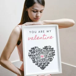 You are my valentine | Personalisiertes QrCode Bild | Valentinstag | Eure Liebe in einem Bild