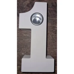 Zahlen 0-9 in weiß - Pastelltöne möglich