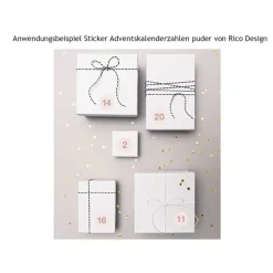 Zahlensticker 1-24 puderfarben