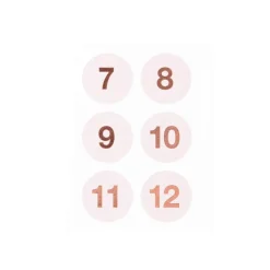 Zahlensticker 1-24 puderfarben