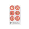 Zahlensticker rot für Adventskalender