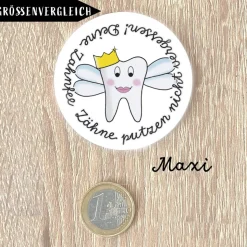 Zahnfee Zähneputzen nicht vergessen als Magnet