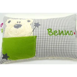 Zahnfeekissen mit Täschchen - Namenskissen Kuschelkissen Kindergartenkissen Geburtsgeschenk