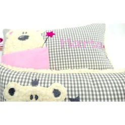 Zahnfeekissen mit Täschchen - Namenskissen Kuschelkissen Kindergartenkissen Geburtsgeschenk
