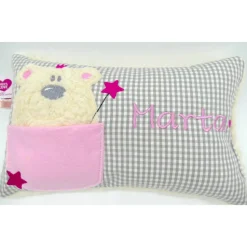 Zahnfeekissen mit Täschchen - Namenskissen Kuschelkissen Kindergartenkissen Geburtsgeschenk