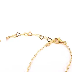 Zarte Kette mit Rubin und weißem Chalcedon