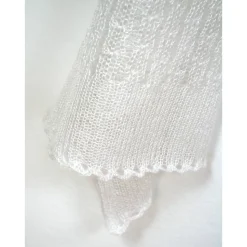 Zarter Brautschal aus Kid-Mohair in Ivory, sommerliche Hochzeit-Stola, duftiges Tuch