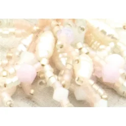 Zauberhafte beadwork Ohrringe, Glasperlenschmuck, weiß, rosa, Braut, Hochzeit – Geschenkidee für Frauen