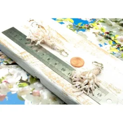 Zauberhafte beadwork Ohrringe, Glasperlenschmuck, weiß, rosa, Braut, Hochzeit – Geschenkidee für Frauen