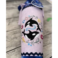 zauberhafte Schultüte / Zuckertüte in Blau Flieder mit Wal Orca Meer Ozean
