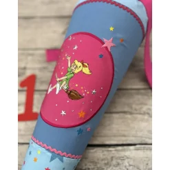 zauberhafte Schultüte aus Stoff mit Sternen und Bibi Blocksberg Motiv