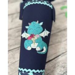 zauberhafte Schultüte aus Stoff mit Drache und Sternen