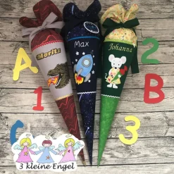 zauberhafte Schultüte Zuckertüte aus Stoff UNIKAT nach WUNSCH