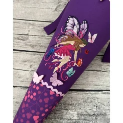 zauberhafte Schultüte Zuckertüte 70cm mit Schmetterlingsfee Fee Schmetterlinge in Lila Pink
