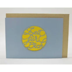 „Zeit für Dich“ Karte gelasert