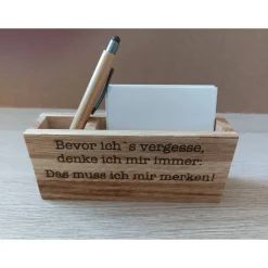 Zettelbox mit Logo – Individuelles Werbegeschenk aus Holz für nachhaltigen Markenauftritt