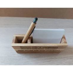 Zettelbox mit Logo – Individuelles Werbegeschenk aus Holz für nachhaltigen Markenauftritt