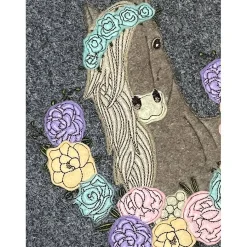 Zeugnis, Zeugnismappe, Zeugnishülle, Zeugnisse, gestickt, Pferd, Filz, Junge, Mädchen, personalisierbar, mit Namen,